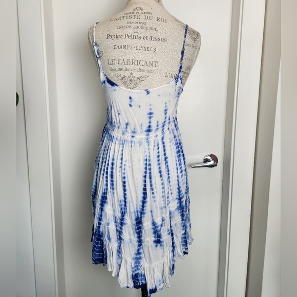 Tiedye Lace Ruffle Babydoll Slip Dress - Picture 7 of 10